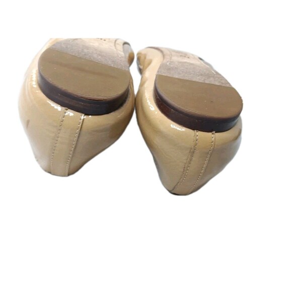 Tory Burch Caroline Ballet Flats Size 8 Patent Leather Brown - Picture 7 of 10